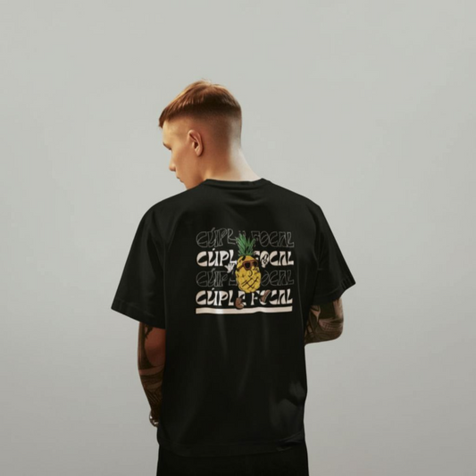 Cúpla Focal Pineapple Graphic Tee- Black