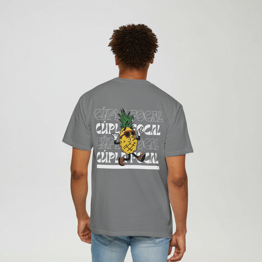 Cúpla Focal Pineapple Graphic Tee- Grey