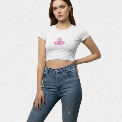 Pink Claddagh Style tee - White
